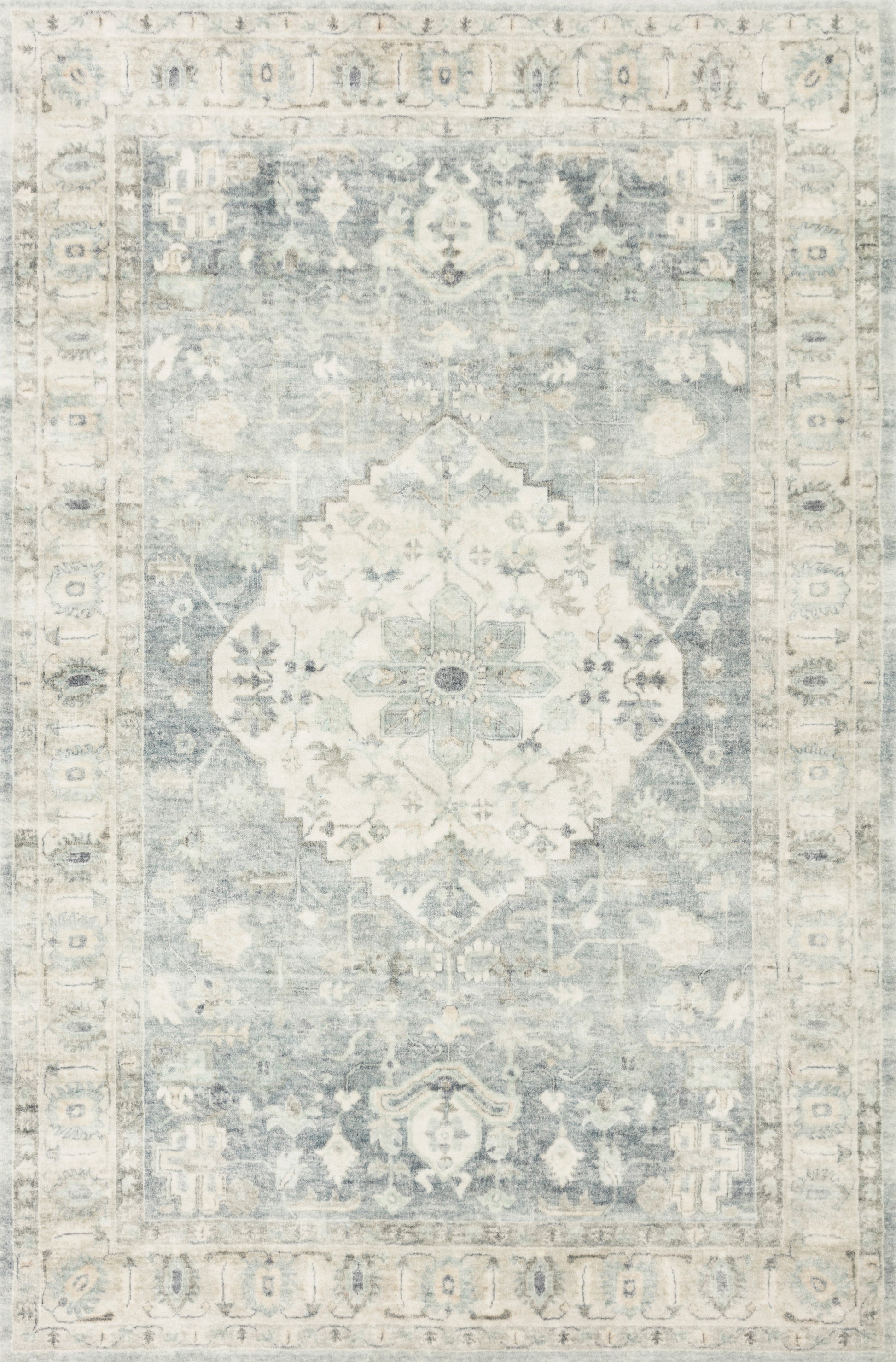 Loloi Rosette Ros-07 Denim/Fog Area Rug