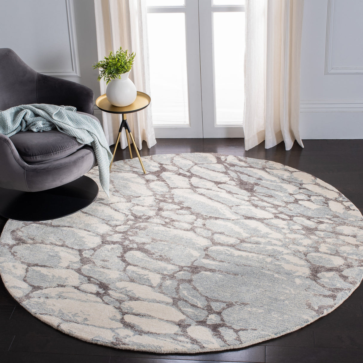 Safavieh Restoration Vintage Rvt112F Grey/Ivory Rugs.