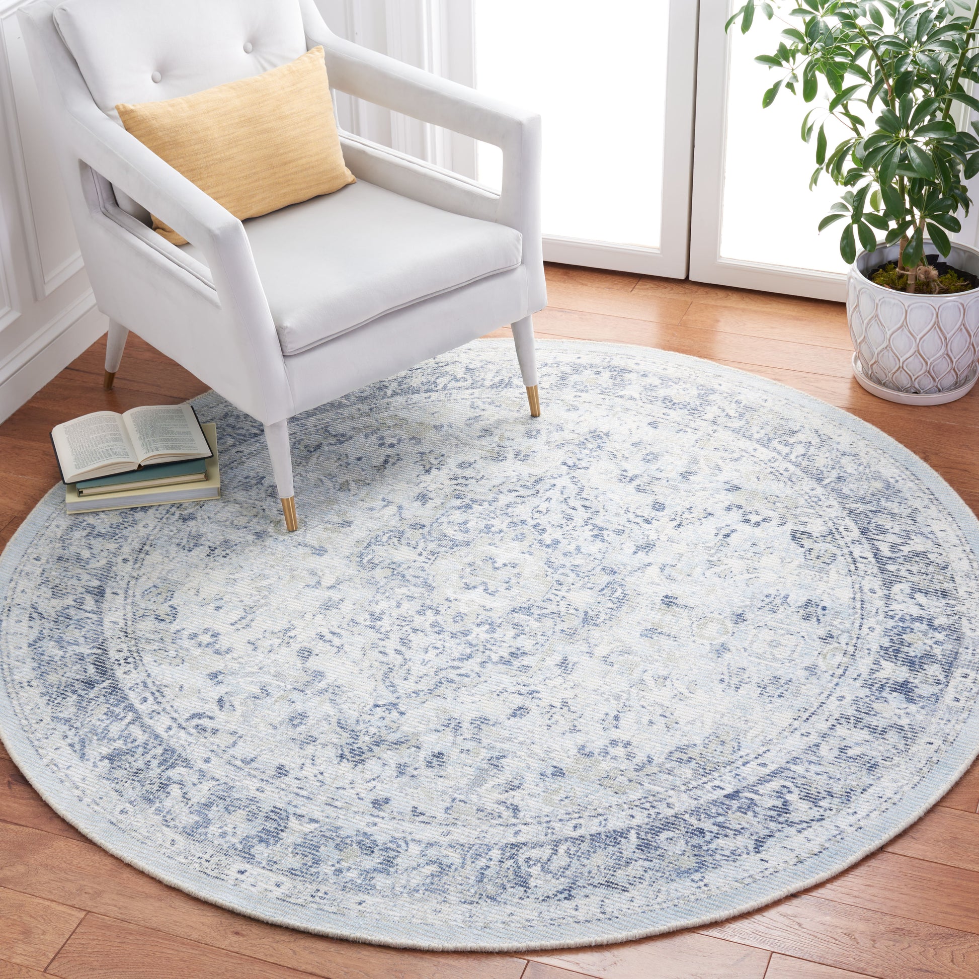 Safavieh Restoration Vintage Rvt704A Ivory/Blue Area Rug