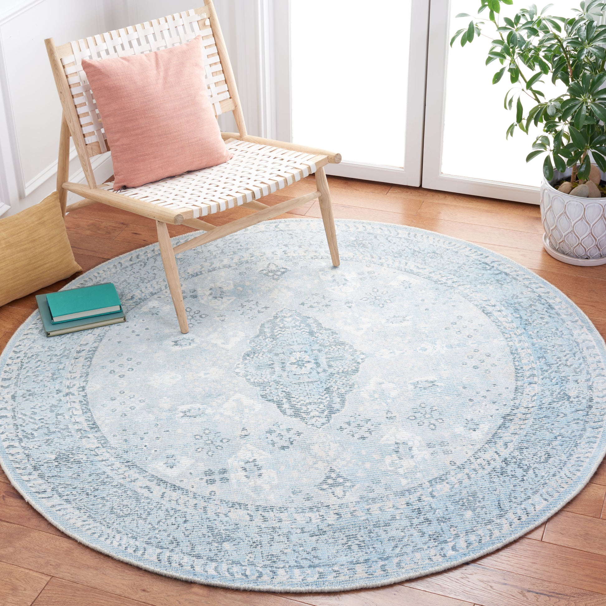 Safavieh Restoration Vintage Rvt708F Grey/Light Blue Area Rug