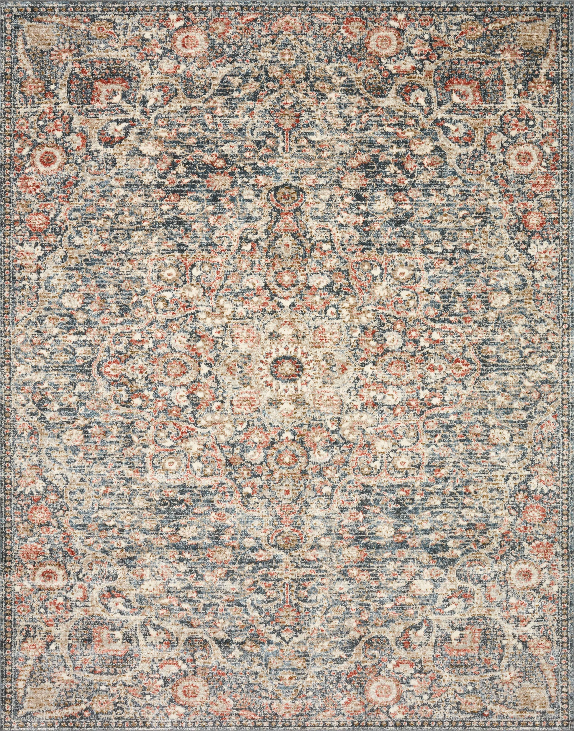 Loloi Saban Sab-02 Blue/Spice Area Rug