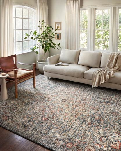 Loloi Saban Sab-02 Blue/Spice Area Rug