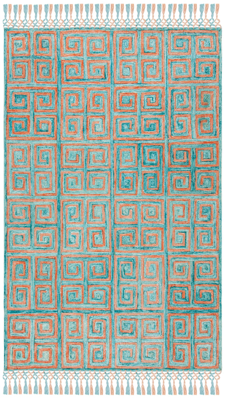 Safavieh Sahara Sah469P Rust/Aqua Rugs.