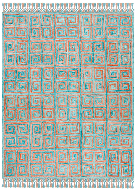 Safavieh Sahara Sah469P Rust/Aqua Rugs.