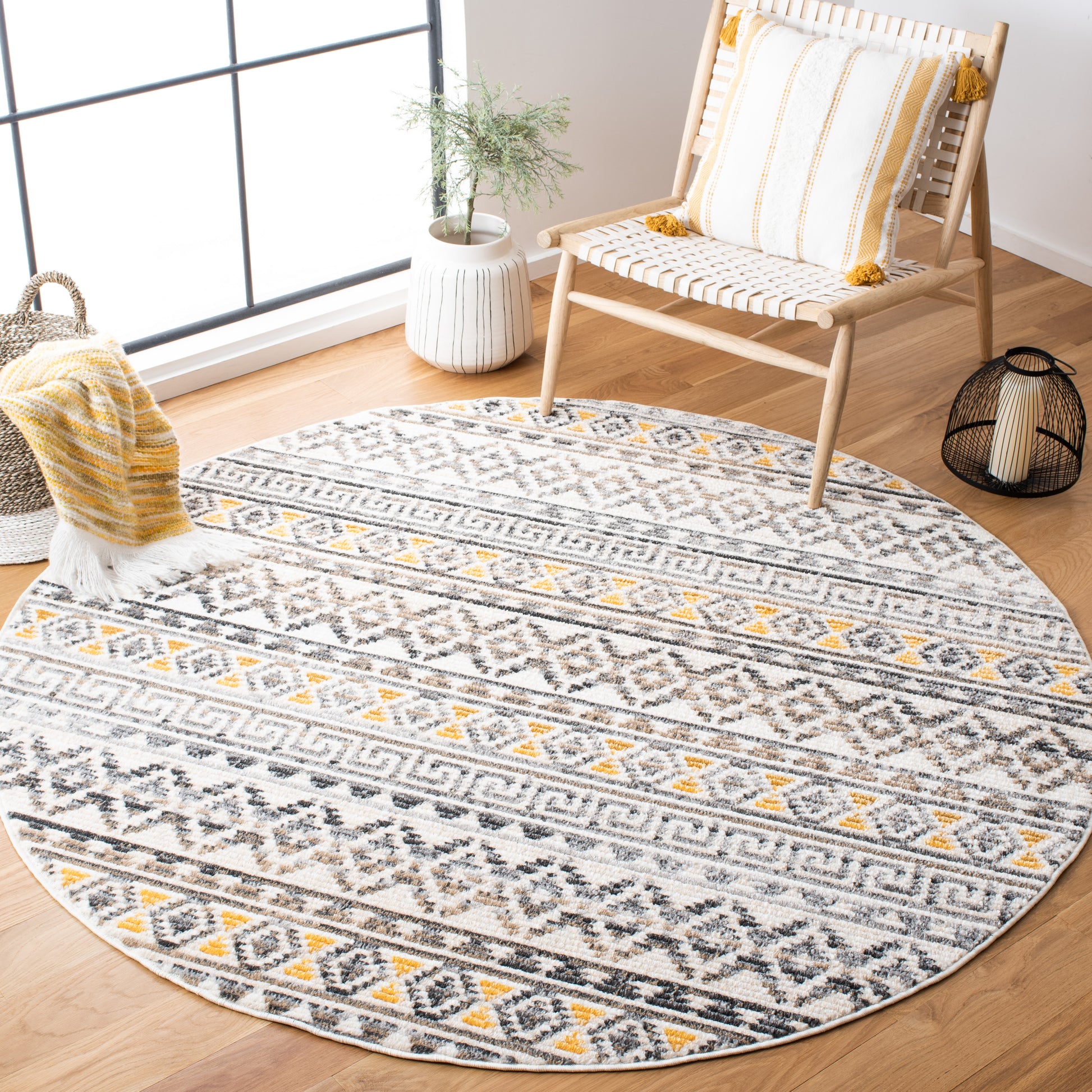 Safavieh Sedona Sed883B Ivory/Charcoal Area Rug