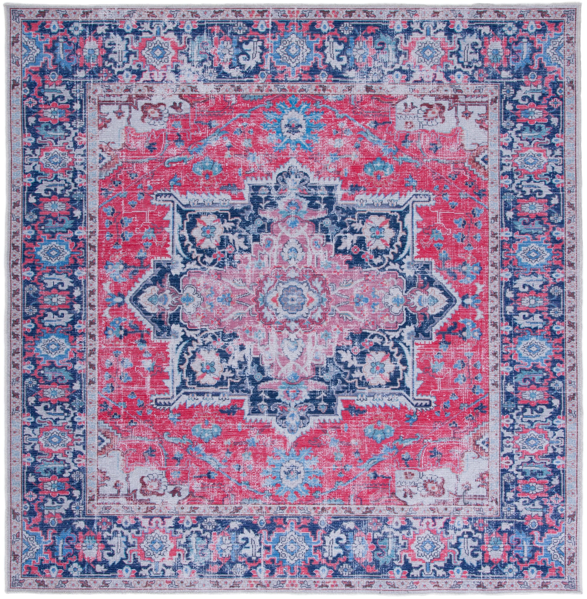 Safavieh Serapi Sep323Q Red/Navy Area Rug