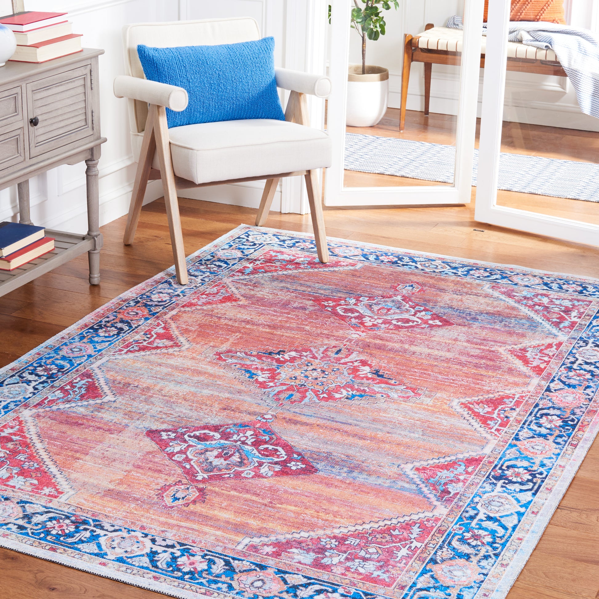 Safavieh Serapi Sep376P Rust/Navy Area Rug