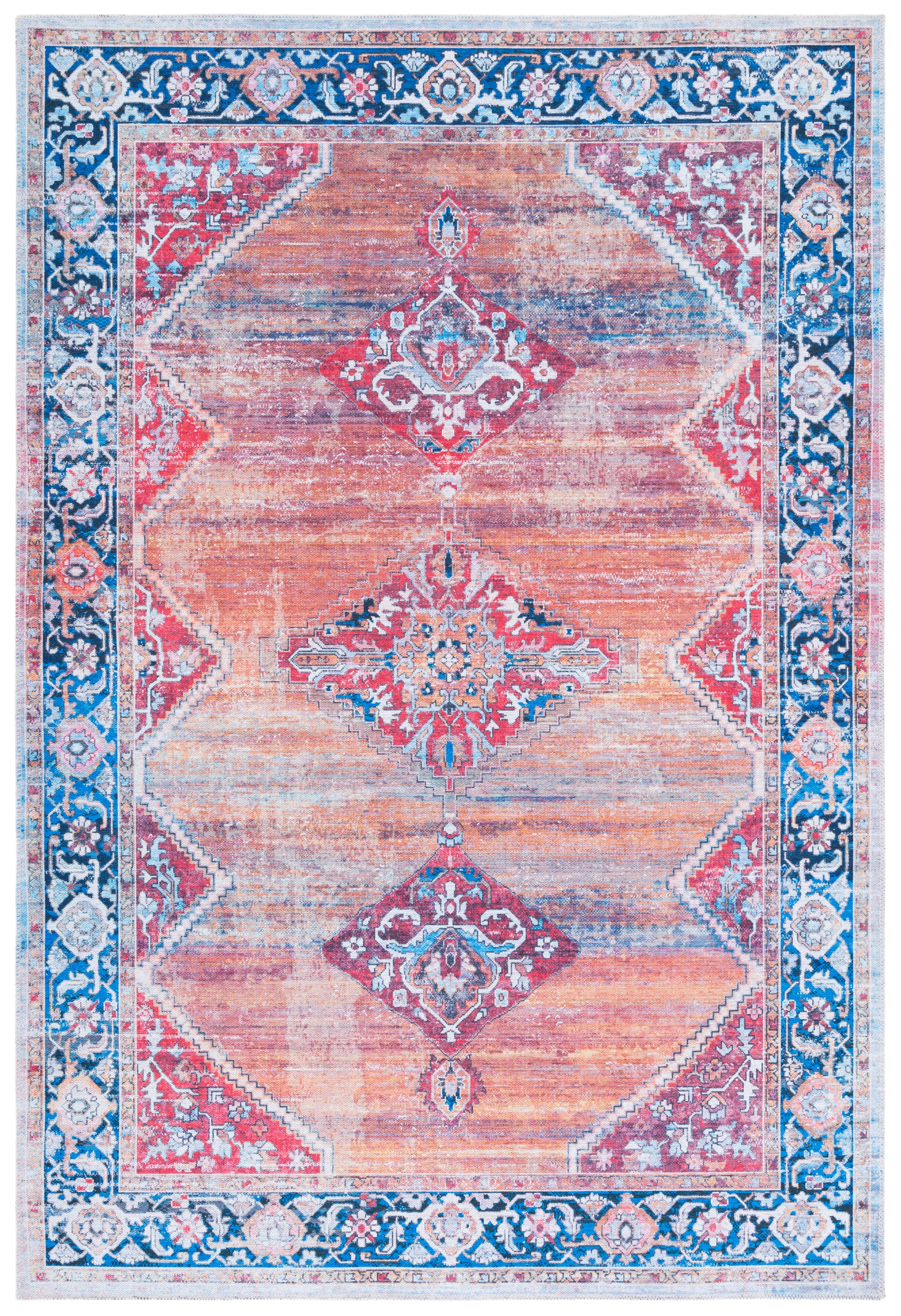 Safavieh Serapi Sep376P Rust/Navy Area Rug