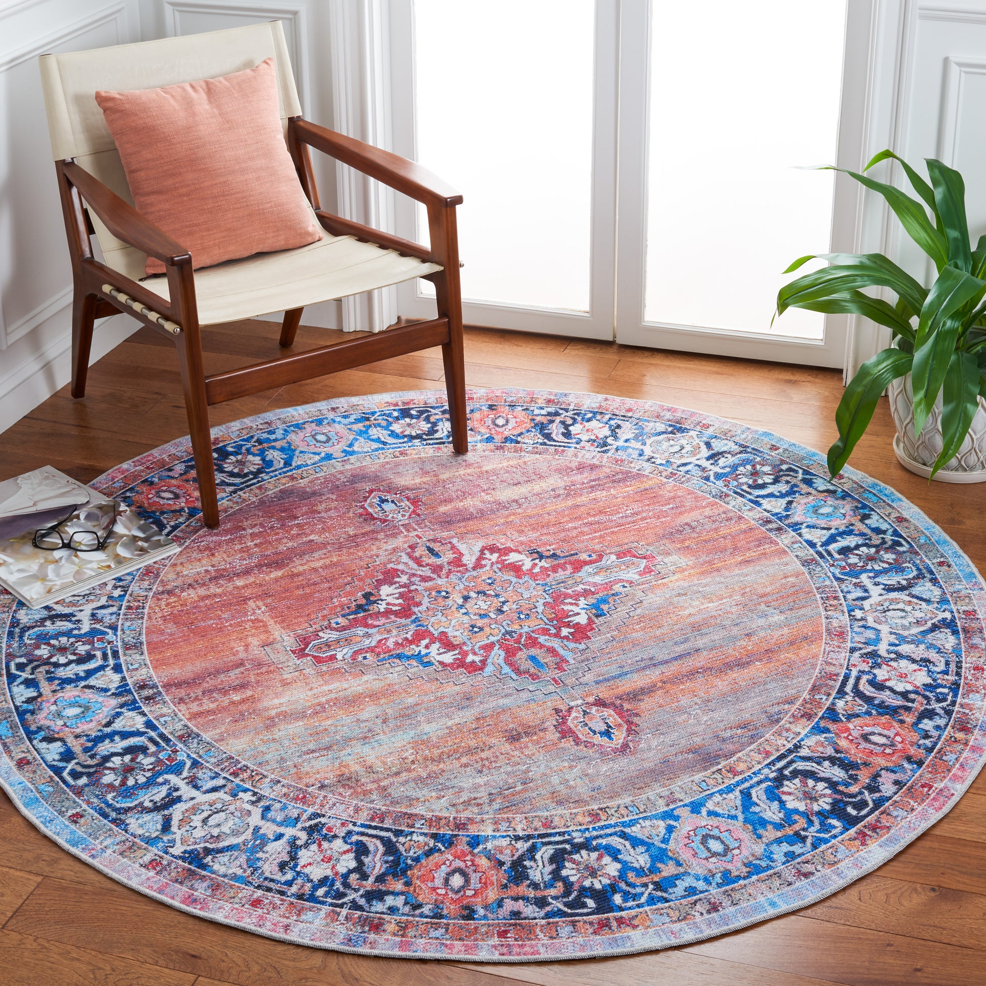 Safavieh Serapi Sep376P Rust/Navy Area Rug