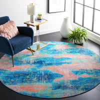 Safavieh Sequoia Seq151M Blue/Orange Area Rug