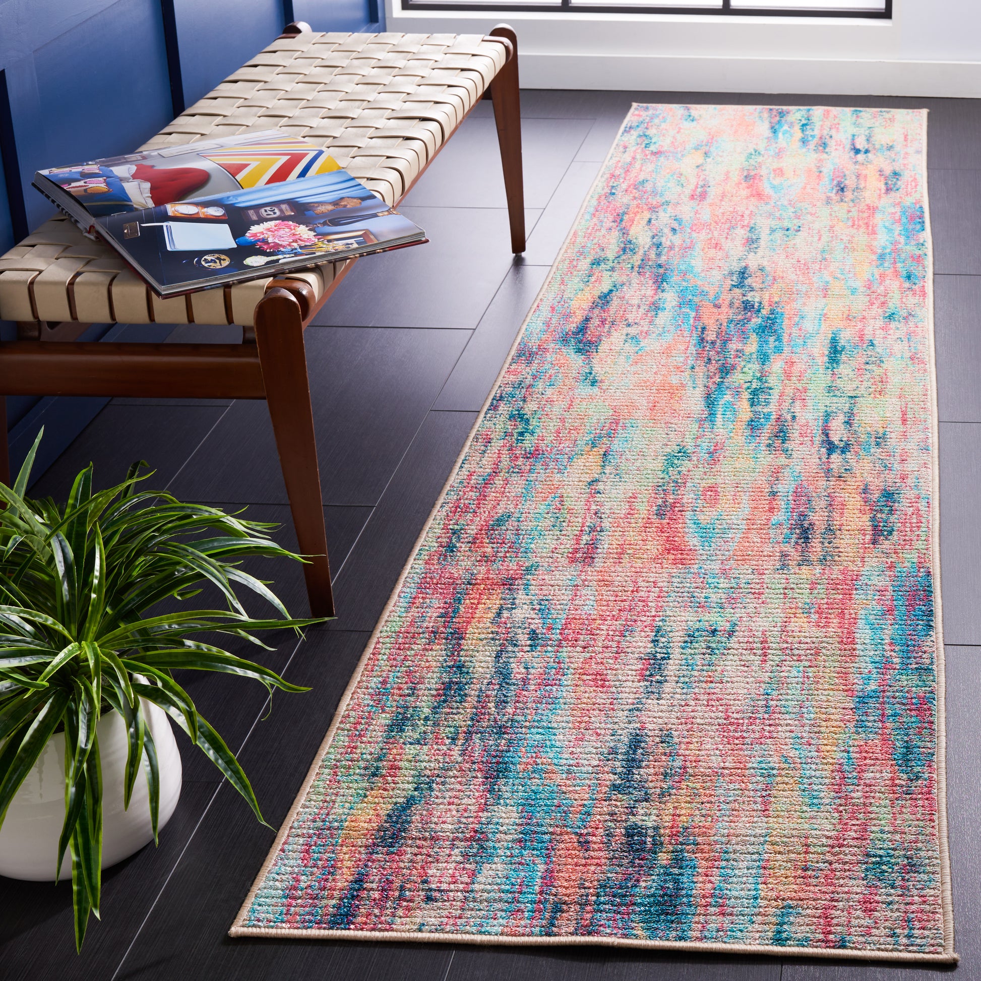 Safavieh Sequoia Seq154M Blue/Orange Area Rug