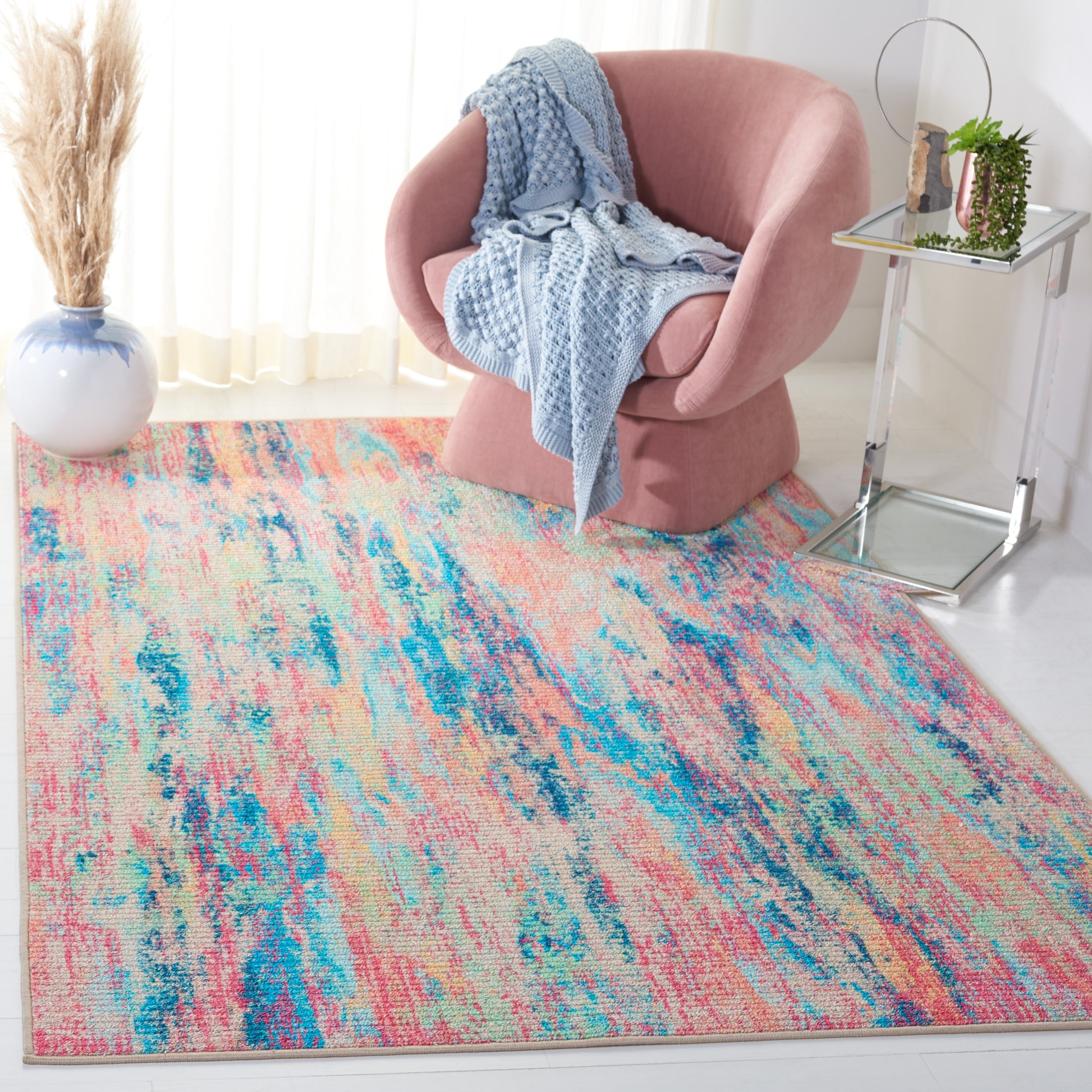 Safavieh Sequoia Seq154M Blue/Orange Area Rug