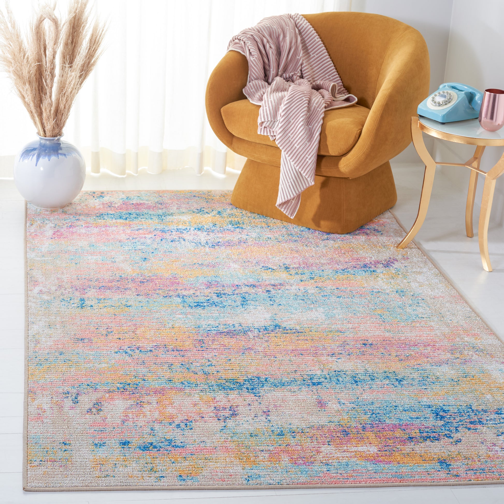 Safavieh Sequoia Seq155M Blue/Gold Area Rug