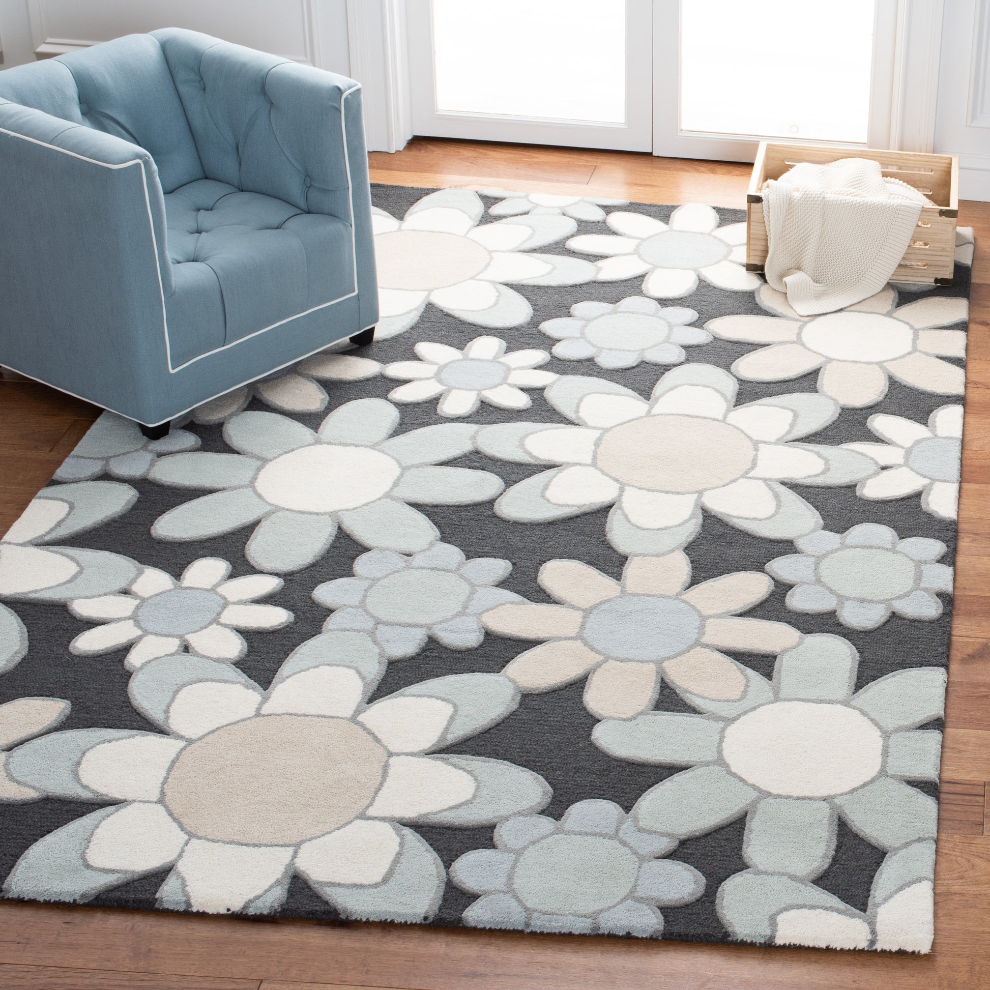 Safavieh Safavieh Kids Sfk923G Charcoal/Ivory Area Rug