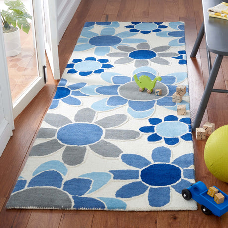 Safavieh Safavieh Kids Sfk923M Ivory/Blue Rugs.