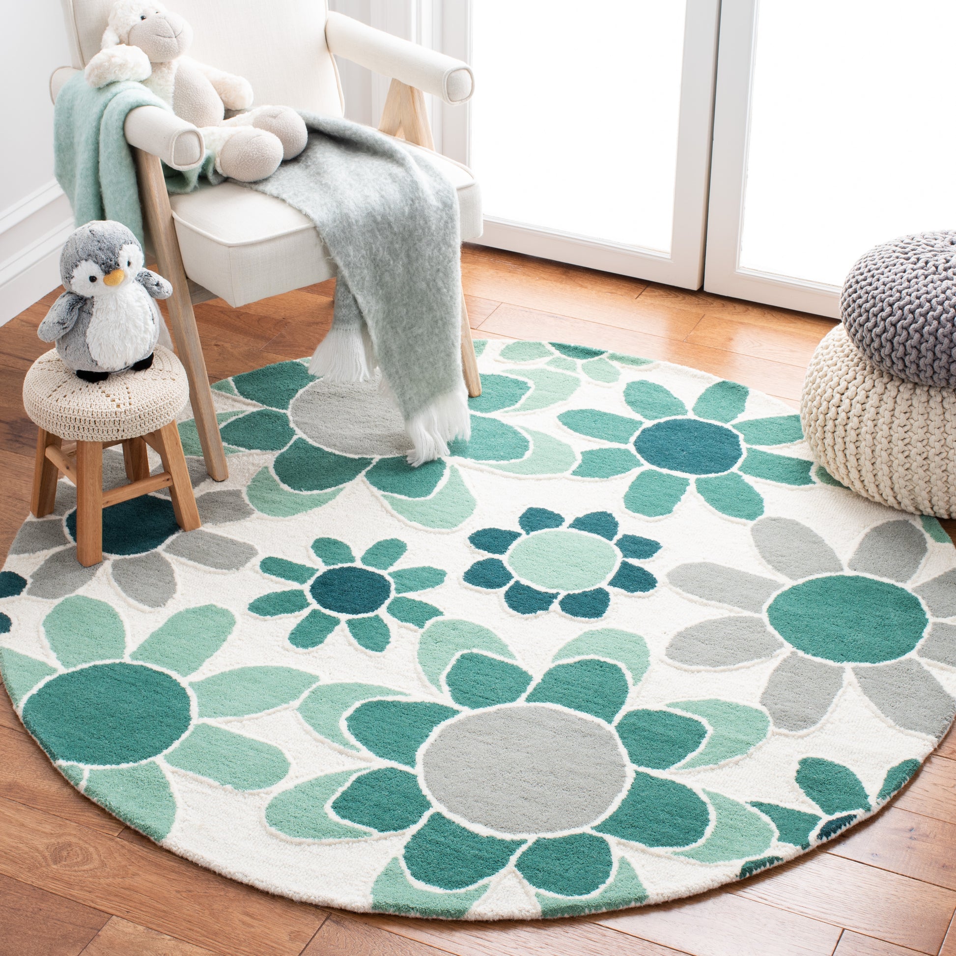 Safavieh Safavieh Kids Sfk923Y Ivory/Green Area Rug