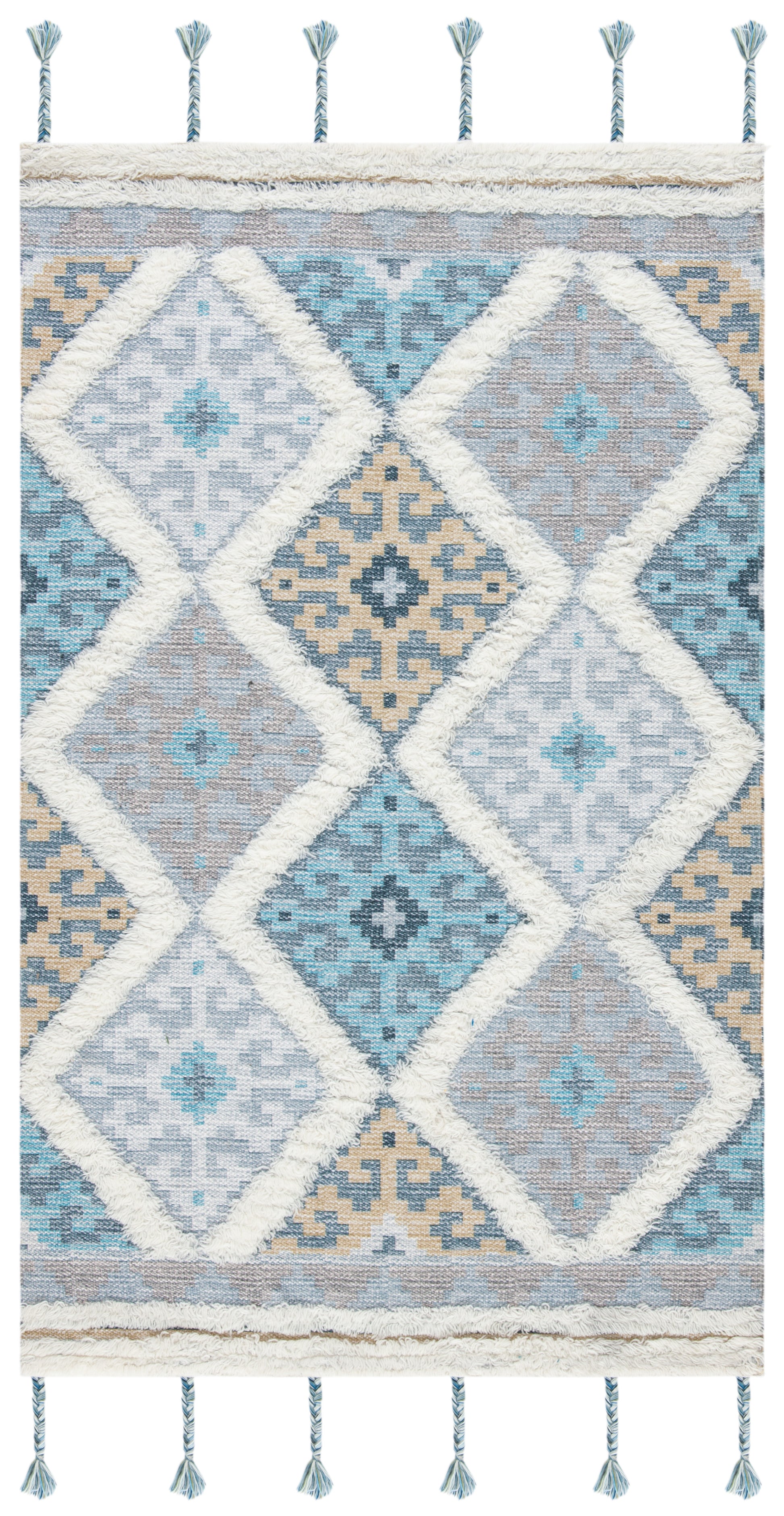 Safavieh Saffron Sfn104A Ivory/Turquoise Area Rug