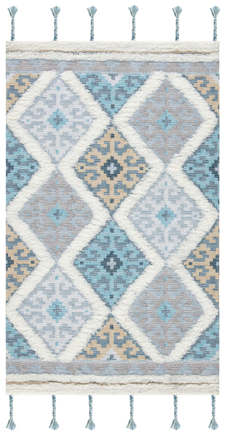 Safavieh Saffron Sfn104A Ivory/Turquoise Rug.