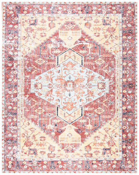 Safavieh Saffron Sfn350P Rust/Aqua Rug.