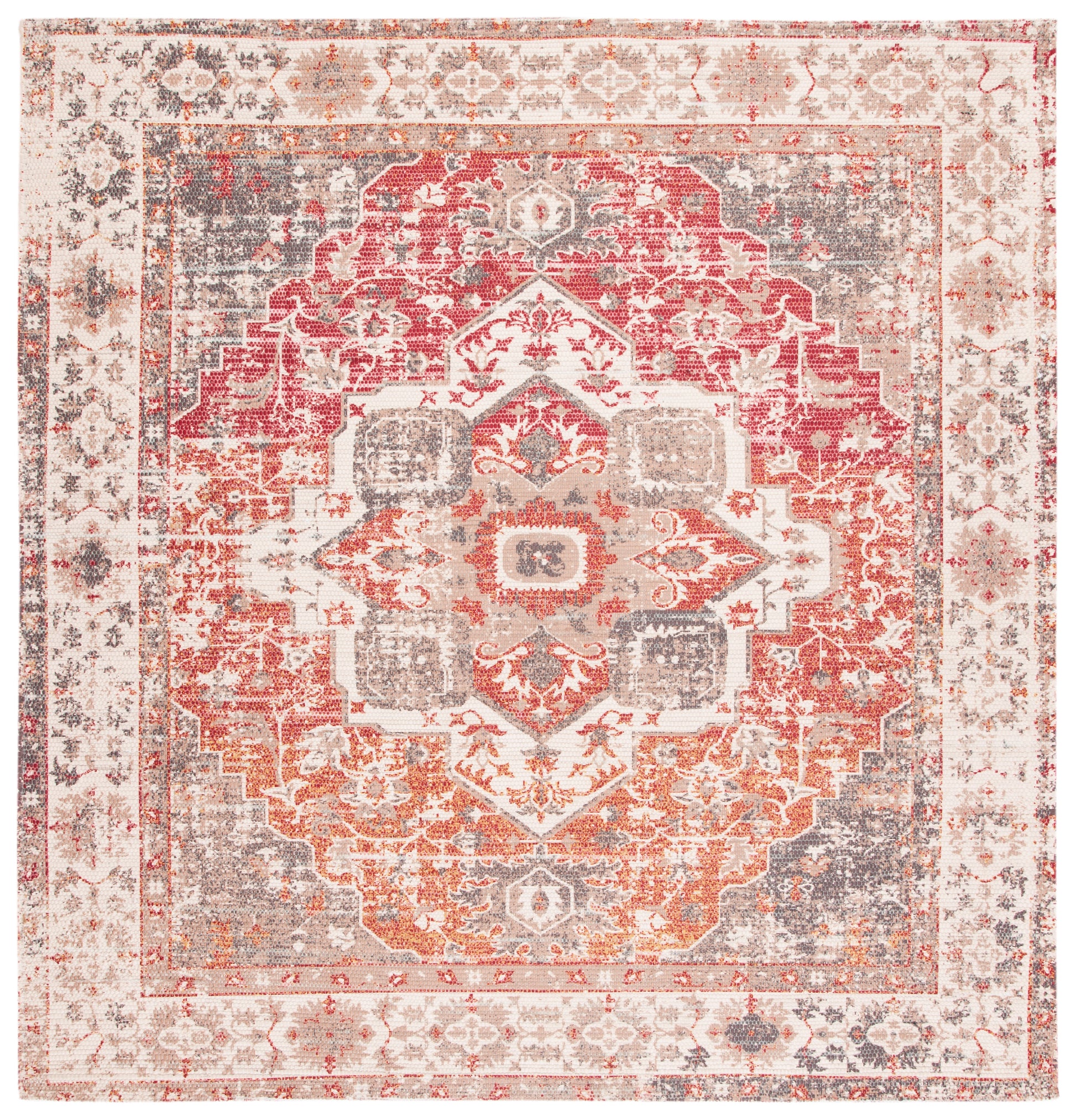 Safavieh Saffron Sfn382B Beige/Red Area Rug