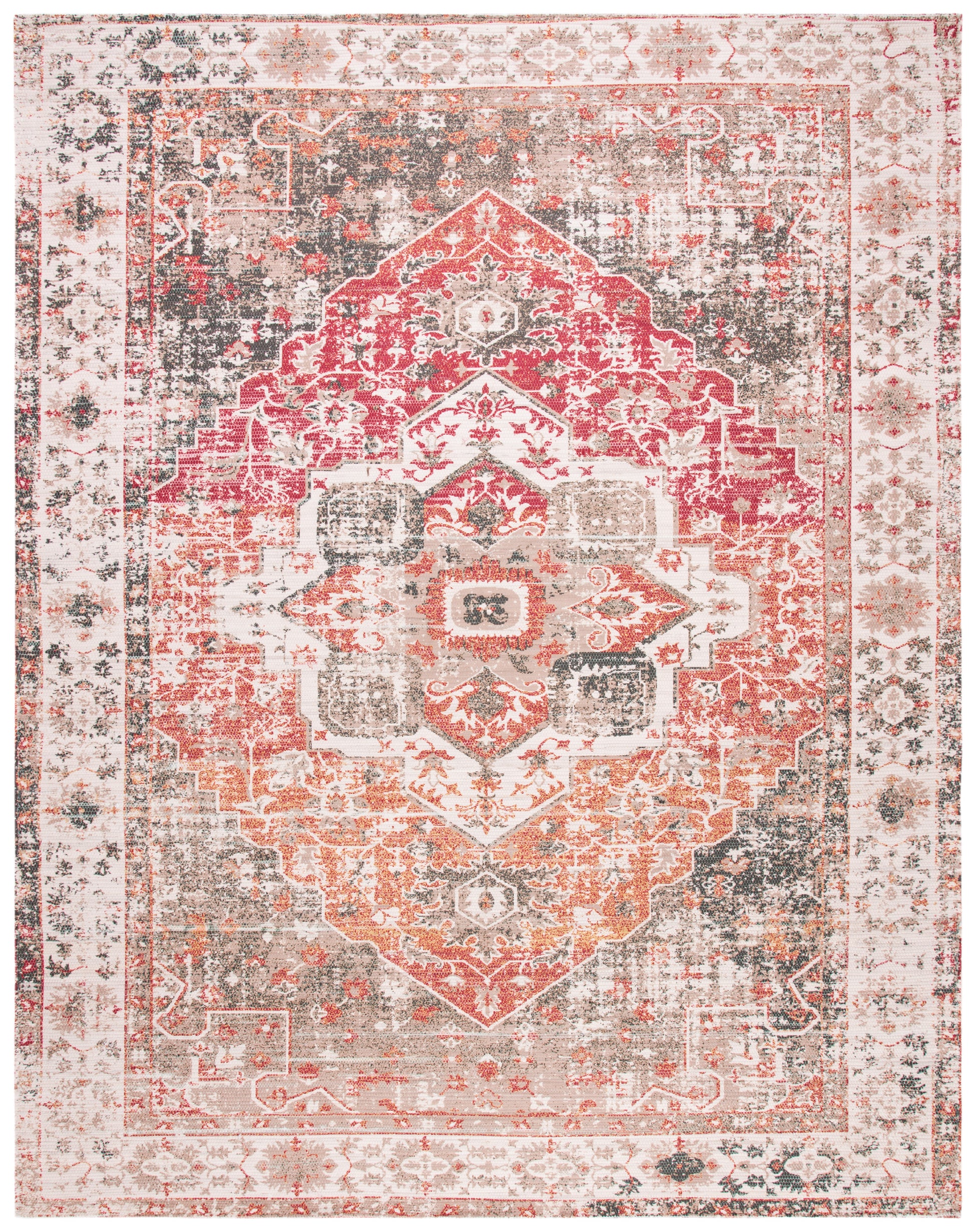 Safavieh Saffron Sfn382B Beige/Red Area Rug