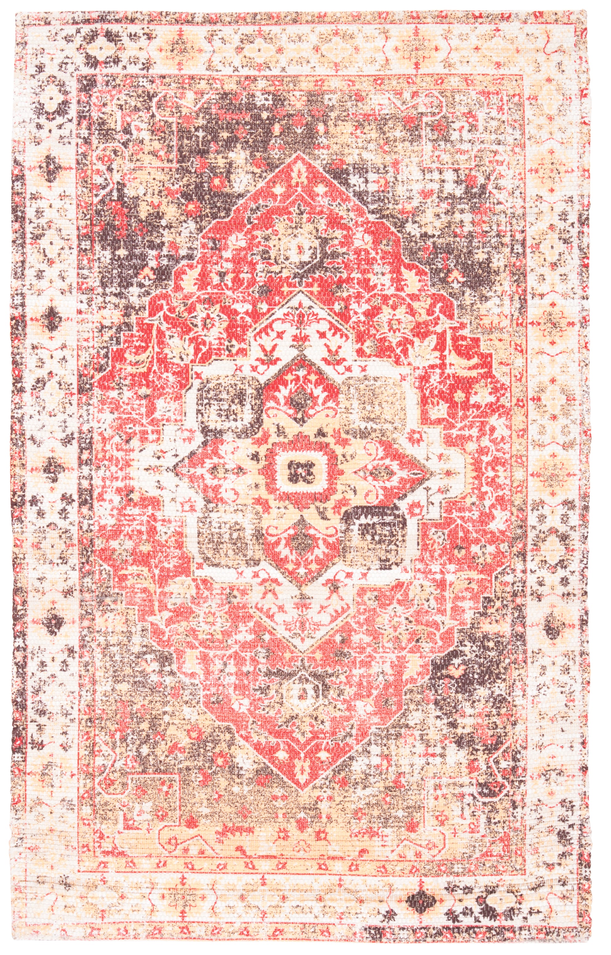 Safavieh Saffron Sfn389C Ivory/Red Area Rug