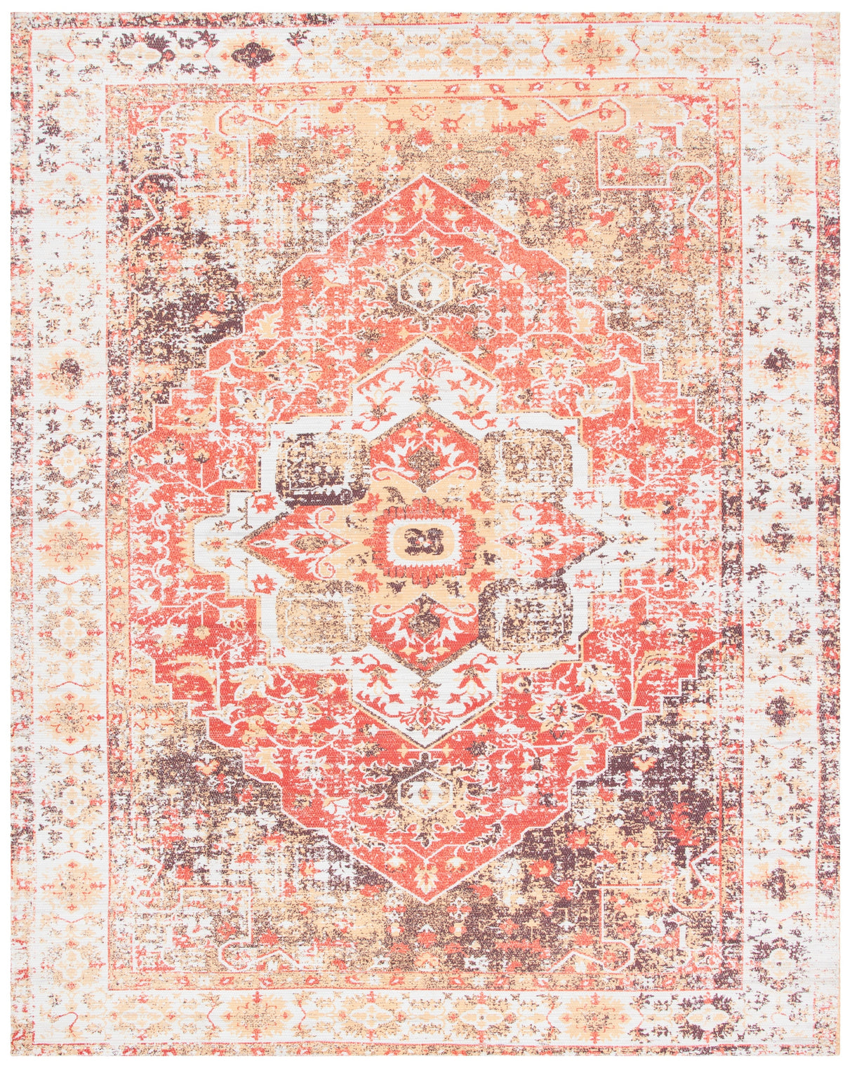 Safavieh Saffron Sfn389C Ivory/Red Rugs.