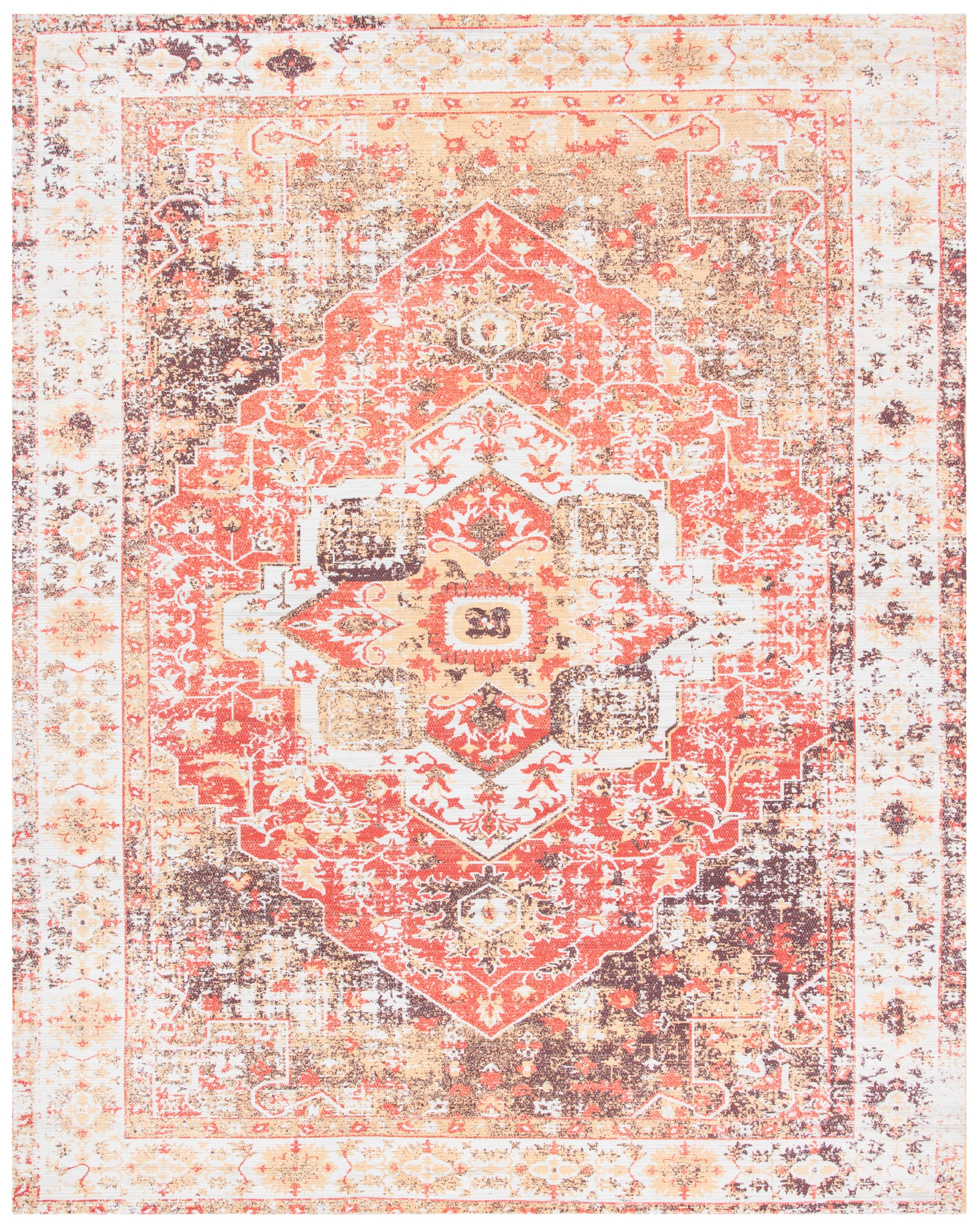 Safavieh Saffron Sfn389C Ivory/Red Area Rug