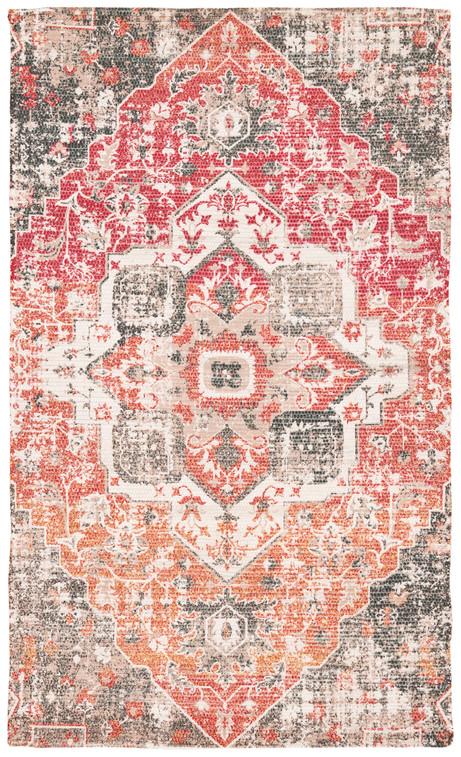 Safavieh Saffron Sfn392F Beige/Red Area Rug