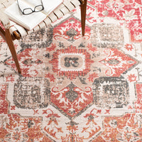 Safavieh Saffron Sfn392F Beige/Red Area Rug