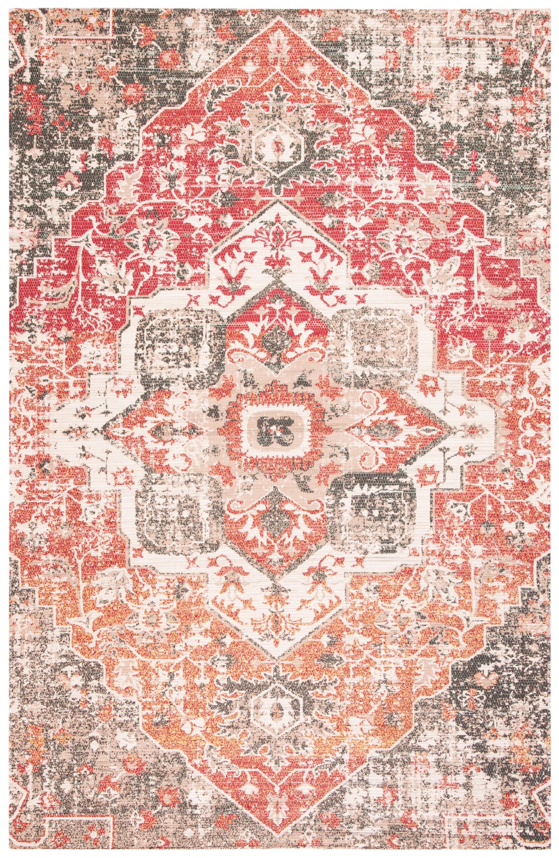 Safavieh Saffron Sfn392F Beige/Red Area Rug