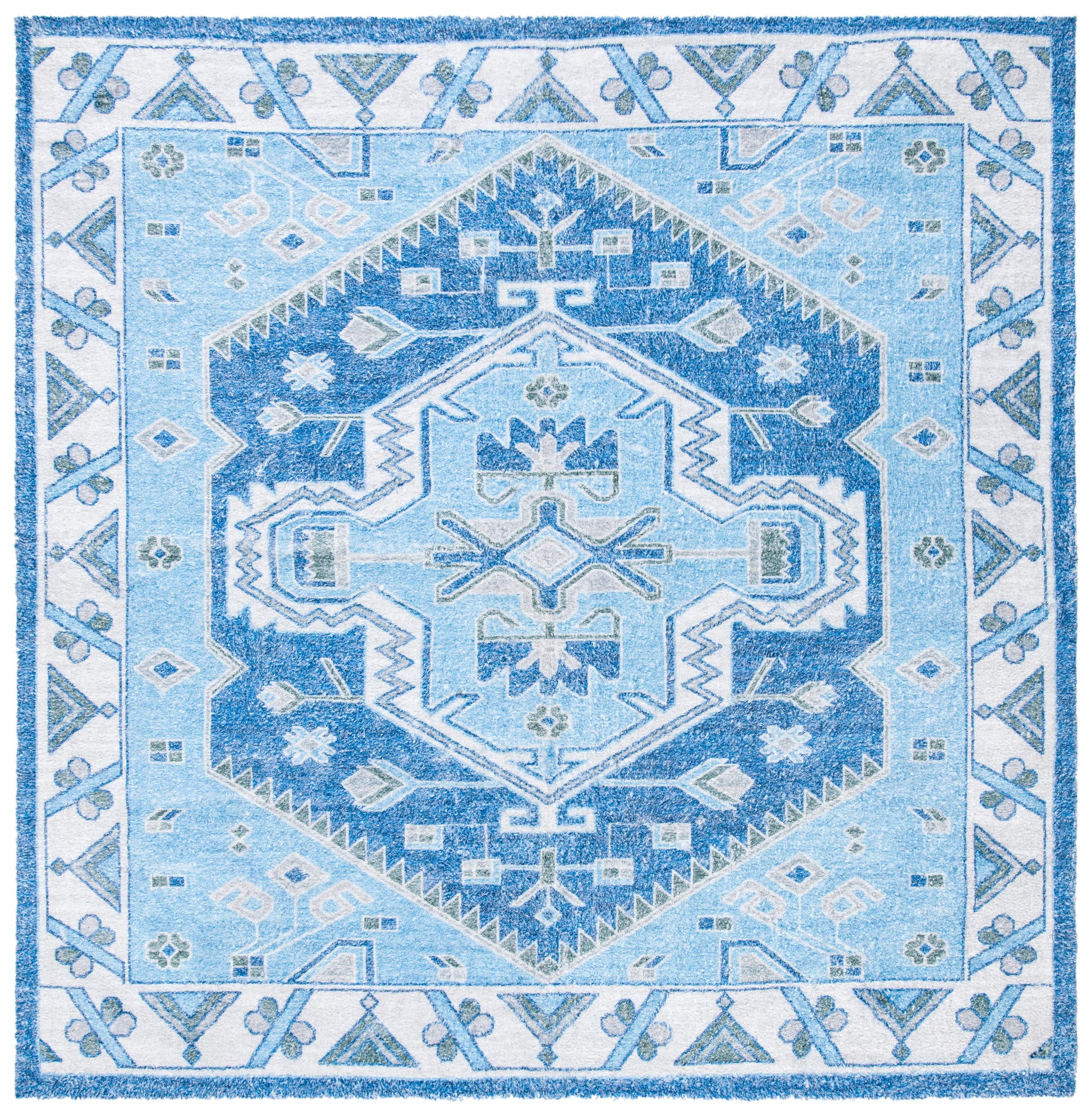 Safavieh Saffron Sfn549M Blue/Ivory Area Rug