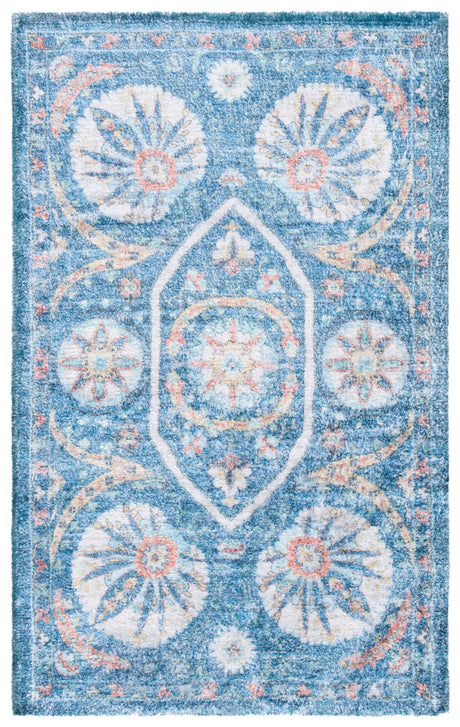 Safavieh Saffron Sfn551M Blue/Creme Rugs.