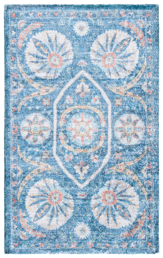 Safavieh Saffron Sfn551M Blue/Creme Rugs.
