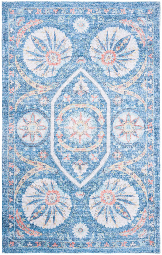 Safavieh Saffron Sfn551M Blue/Creme Area Rug