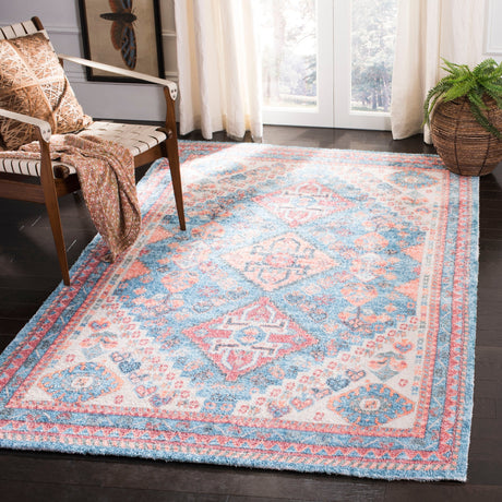 Safavieh Saffron Sfn556M Blue/Rust Rugs.