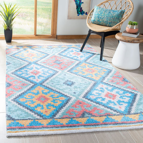 Safavieh Saffron Sfn560M Blue/Aqua Rugs.