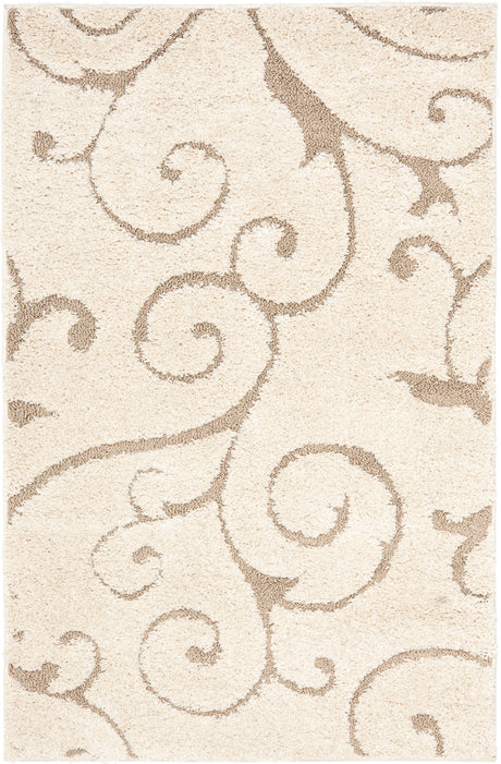 Safavieh Shag Sg455 Cream/Beige Rug.