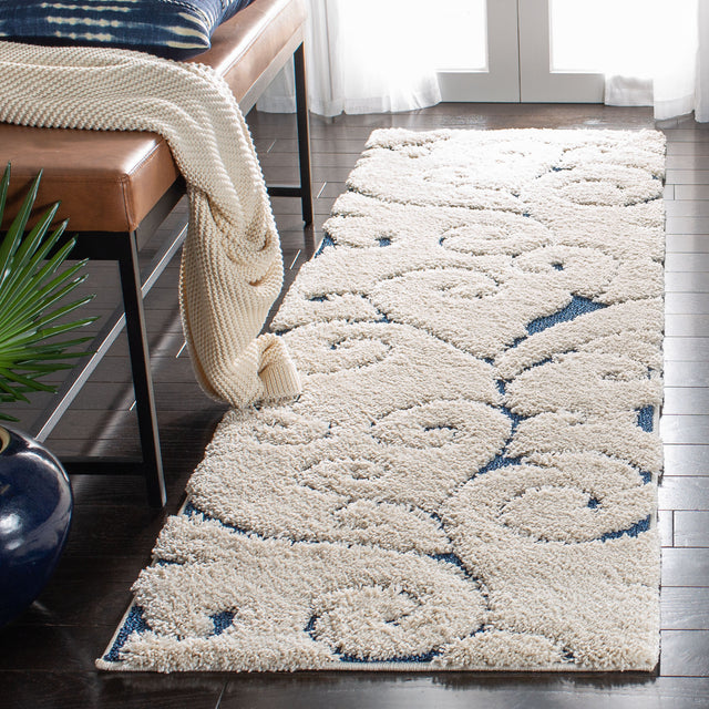 Safavieh Shag Sg455 Cream/Blue Rug.