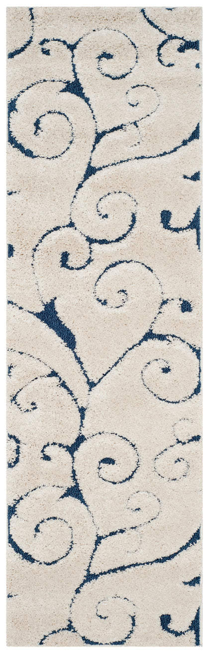 Safavieh Shag Sg455 Cream/Blue Area Rug