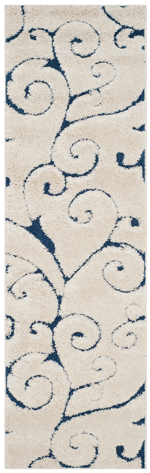 Safavieh Shag Sg455 Cream/Blue Rug.