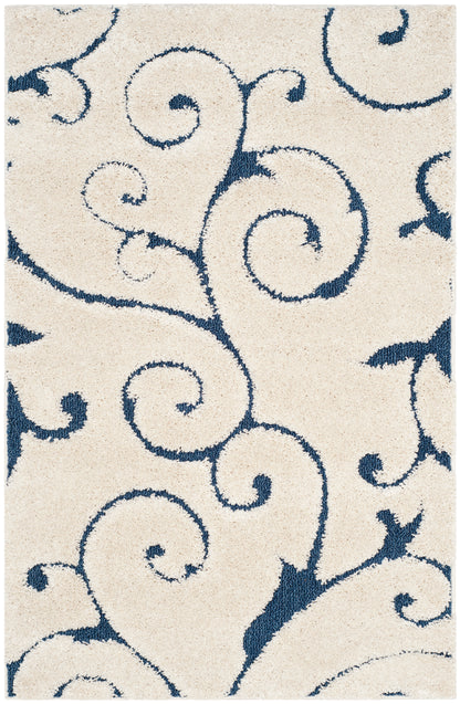 Safavieh Shag Sg455 Cream/Blue Area Rug