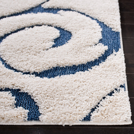 Safavieh Shag Sg455 Cream/Blue Rug.