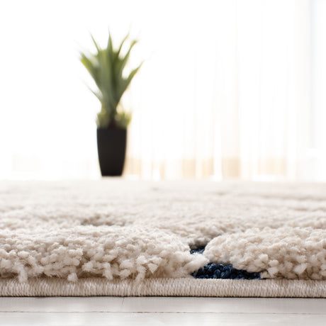 Safavieh Shag Sg455 Cream/Blue Rug.