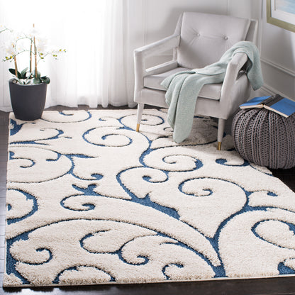 Safavieh Shag Sg455 Cream/Blue Area Rug