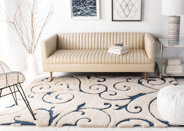 Safavieh Shag Sg455 Cream/Blue Rug.