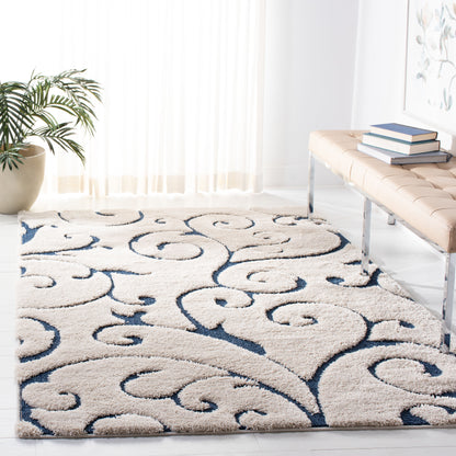 Safavieh Shag Sg455 Cream/Blue Area Rug