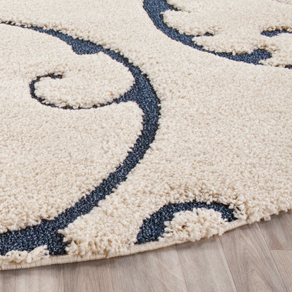 Safavieh Shag Sg455 Cream/Blue Area Rug