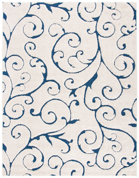 Safavieh Shag Sg455 Cream/Blue Rug.