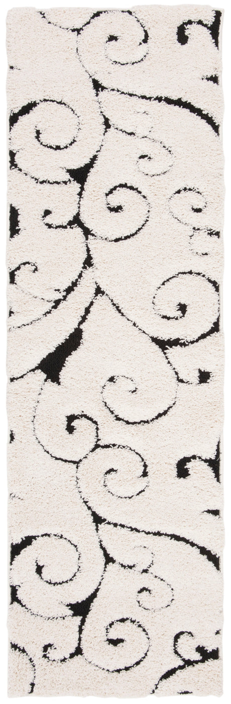 Safavieh Shag Sg455 Ivory/Black Rug.